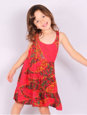 Kids Colorful Super Soft Flounce Fashion Dress (6-10  Yrs) 